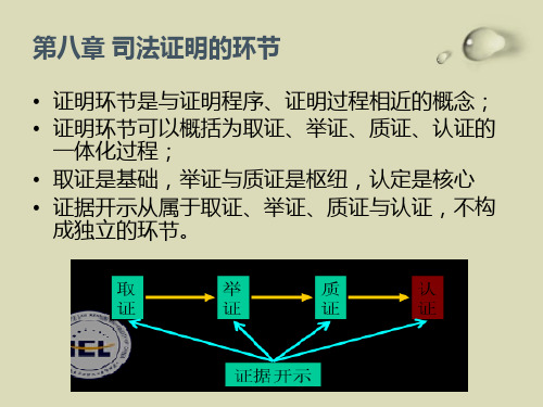 第八章司法证明的环节