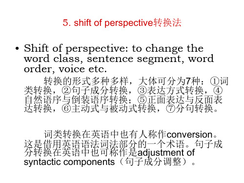 英语翻译转换法