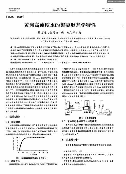 黄河高浊度水的絮凝形态学特性