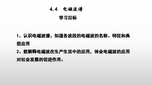 电磁波谱+教学课件 高二下学期物理人教版(2019)选择性必修第二册+