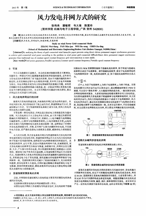 风力发电并网方式的研究