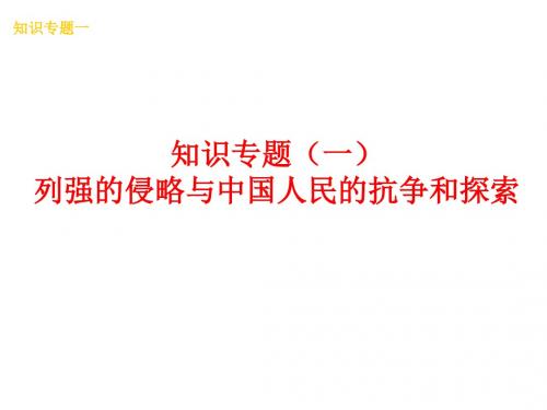 最新2019年中考部编历史专题复习(一)列强的侵略与中国人民的抗争复习