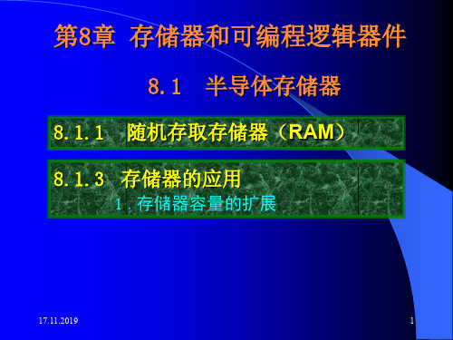 第08章+存储器和可编程逻辑器件共95页文档