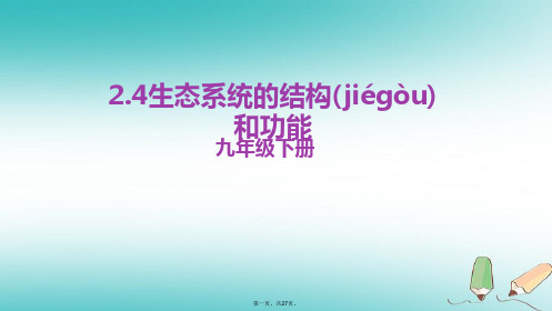 九年级科学下册第2章生物与环境2.4生态系统的结构和功能教学课件2新版浙教版