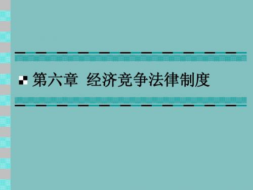 经济法课件(6)经济竞争法律制度