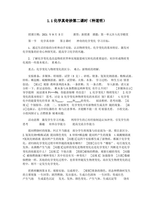 1.1化学真奇妙第二课时(种道明)