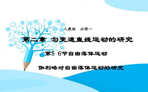 高中物理人教版必修1+第二章第5-6节自由落体运动、伽利略对自由落体运动的研究+课件2