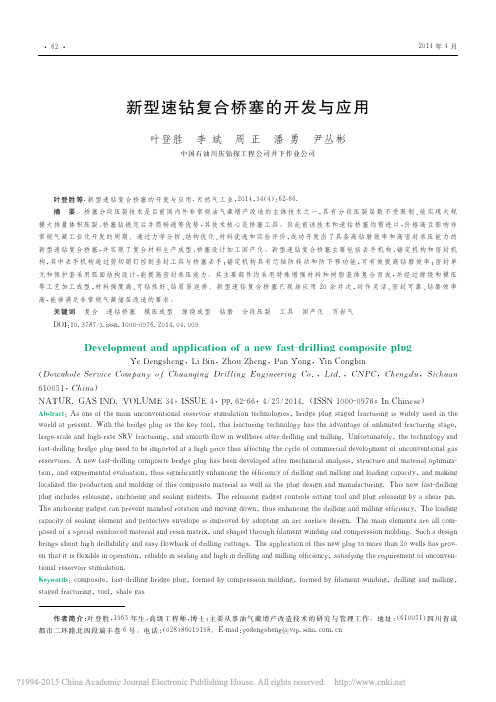 新型速钻复合桥塞