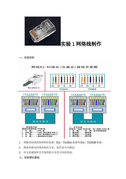 实验1-网络线制作