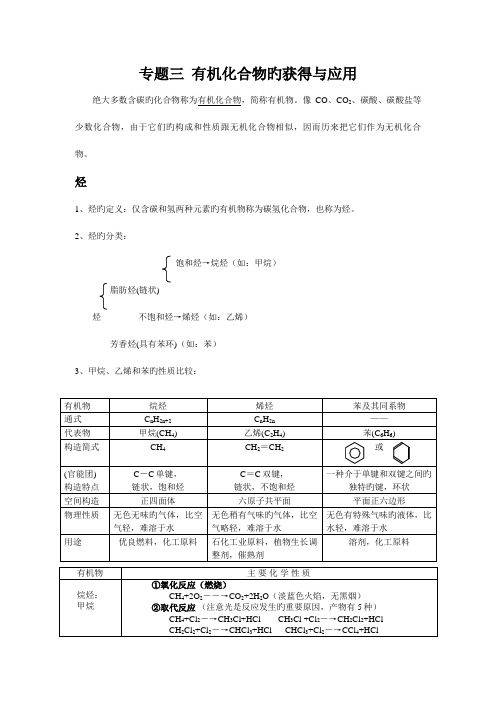 2023年苏教版高中化学必修二知识点总结专题最新四