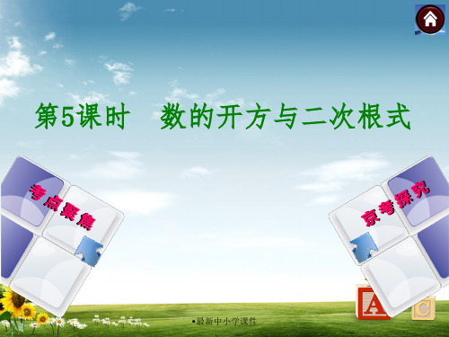 中考数学总复习 第5课时 数的开方与二次根式课件精品