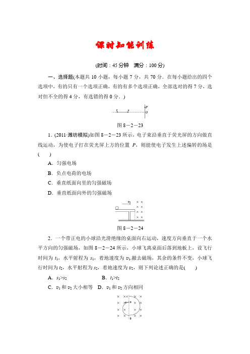 2013新课标高中物理总复习课时知能训练8-2