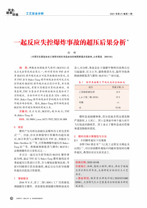 一起反应失控爆炸事故的超压后果分析