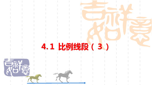 初中九年级数学 4.1比例线段3