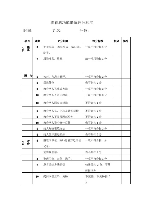 腰背肌功能锻炼