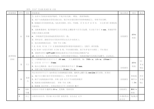 汽车线束质量控制标准