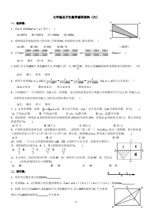 七年级尖子生数学辅导资料(6)