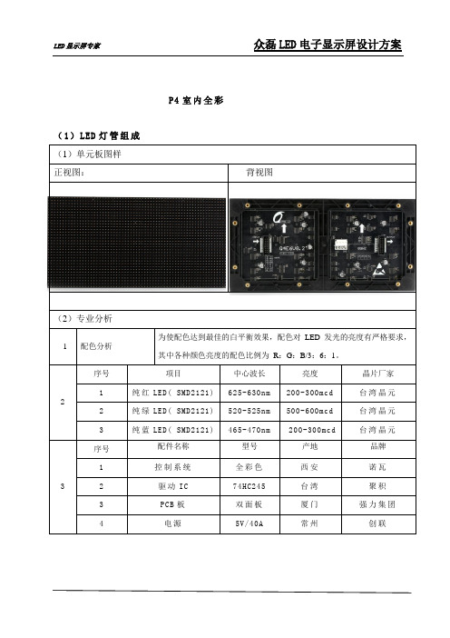 强力P4室内全彩参数