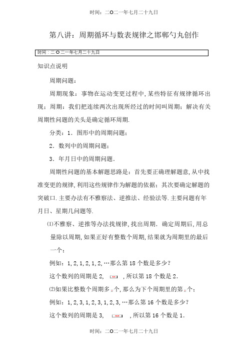 小学奥数周期问题教师版