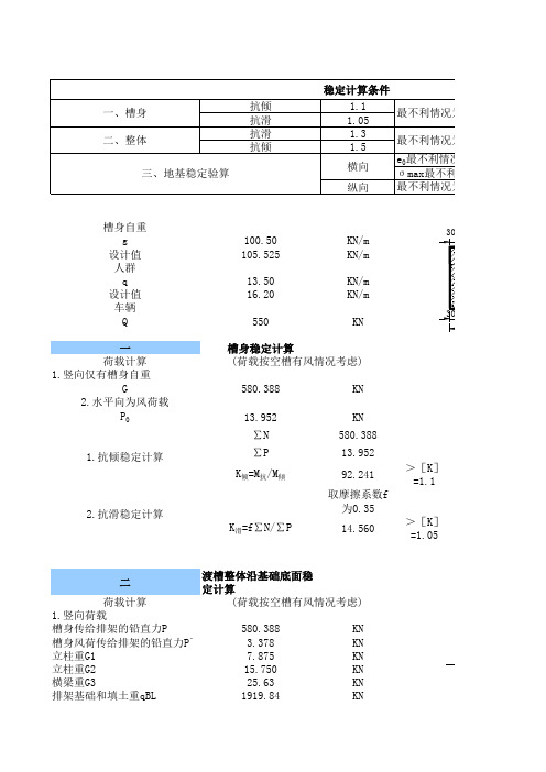 渡槽稳定计算