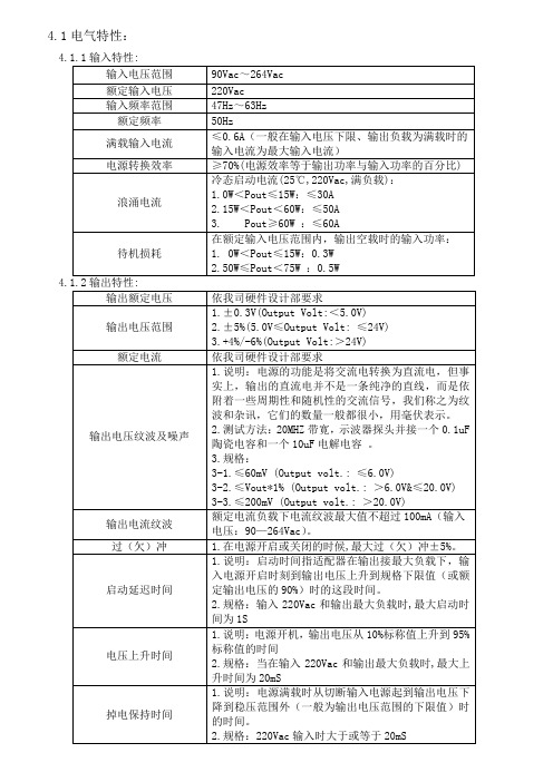 电源开关适配器检验标准及规范