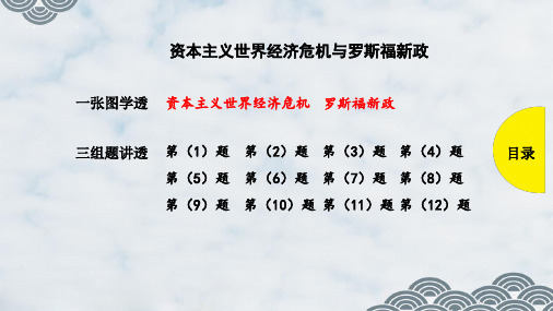 高三历史一轮复习优质课件： 资本主义世界经济危机与罗斯福新政