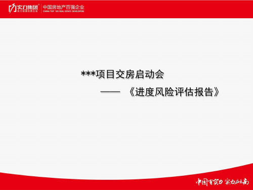 01项目进度风险评估报告ppt课件