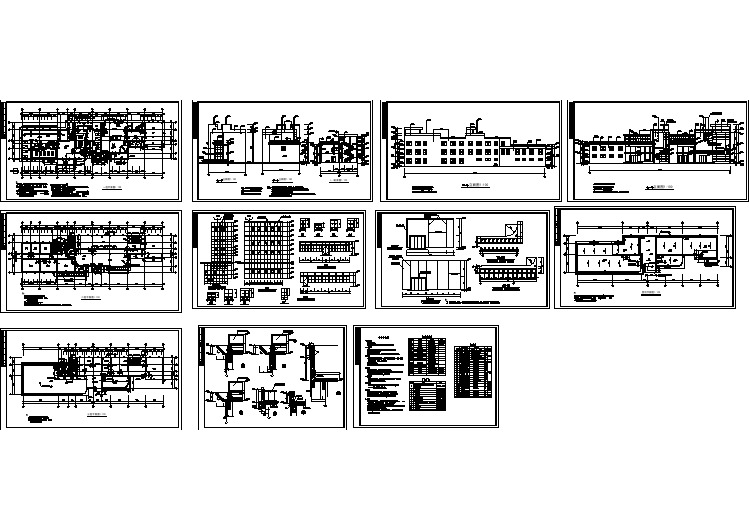 某三层框架结构小区会所建筑施工图