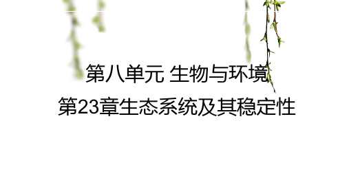 北师大版八年级下册生物教学课件：23.3 生态系统的结构和功能