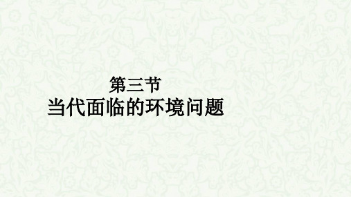 鲁教版高中地理选修6第1单元第3节当代面临的环境问题 (共21张PPT)