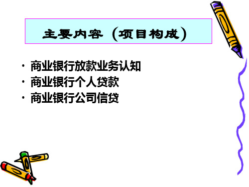 项目一商业银行放款业务认知商业银行基础知识资金来源与资金运用