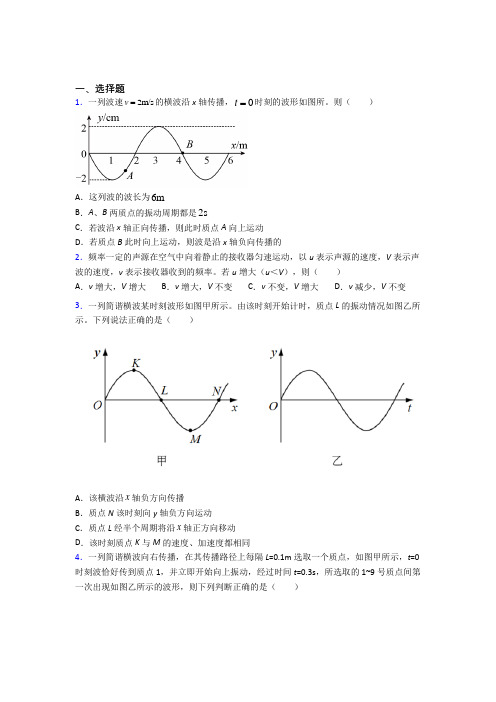 新人教版高中物理选修一第三章《机械波》检测卷(包含答案解析)(2)