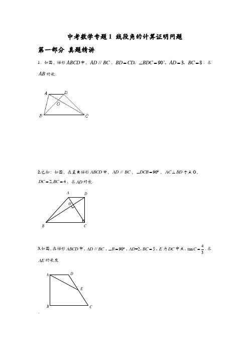 中考数学证明问题