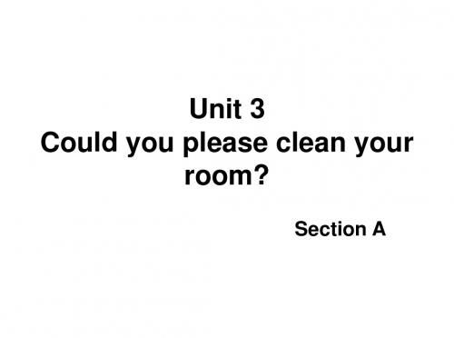 2018年人教版英语八下Unit 3《Could you please clean your room》课件8