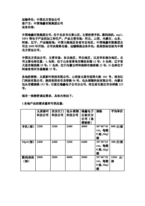 公路运输综合实训 ( 1 )