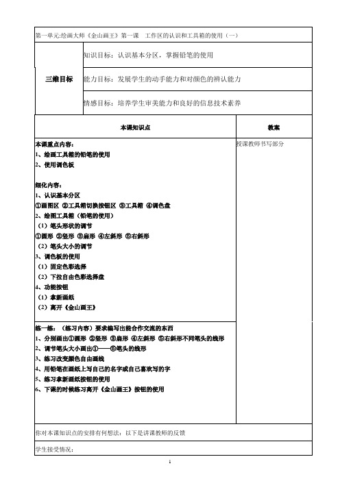 金山画王教程详细教程