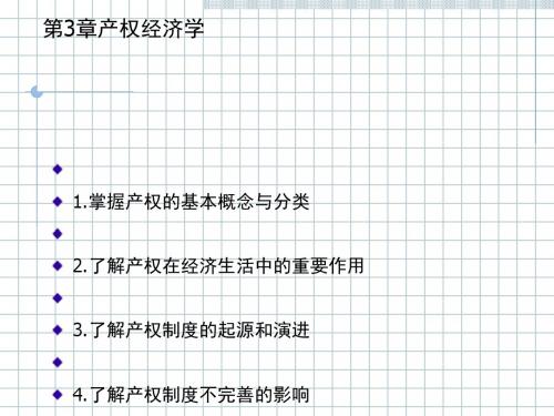 新制度经济学讲义(张卫东)第三章产权经济学