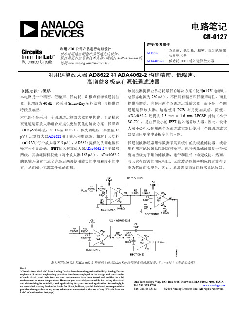 巴特沃兹低通滤波8极点