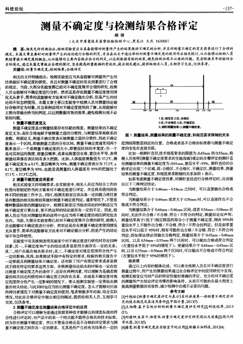 测量不确定度与检测结果合格评定