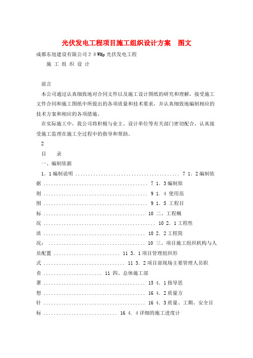 光伏发电工程项目施工组织设计方案  图文 