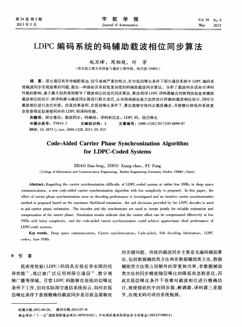 LDPC编码系统的码辅助载波相位同步算法