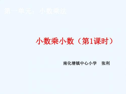 人教版五年级数学上册《小数乘小数》第一课时