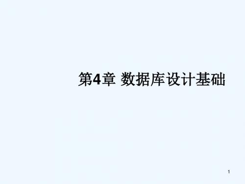 高中信息技术第4章数据库设计基础课件沪教版选修.ppt