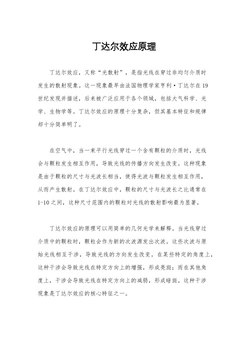 丁达尔效应原理