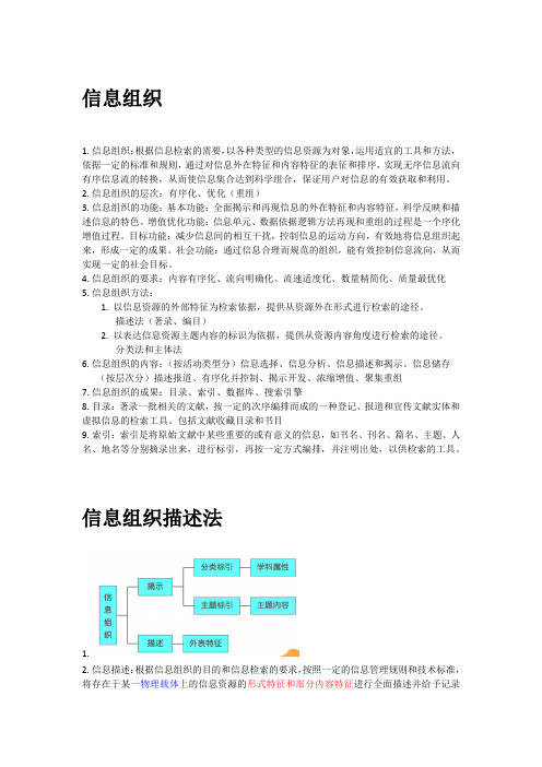 信息组织知识点