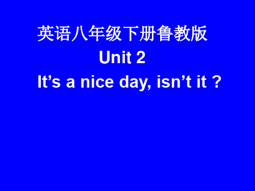 鲁教版八年级英语下册Unit2 It's a nice day, isn't it -Section A 3a-3c课件