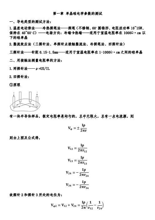 硅材料检测技术知识点总结