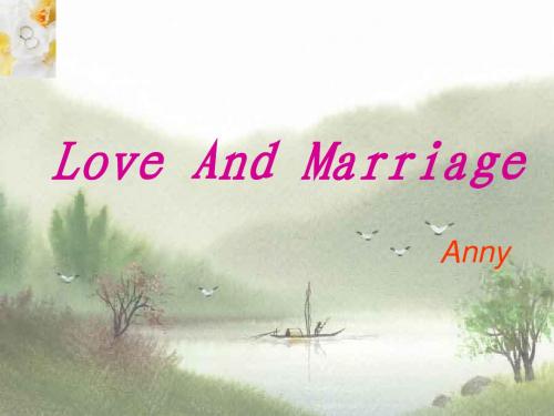 Love and Marriage