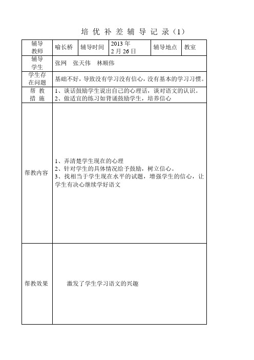 培_优_补_差_辅_导_记_录(1)