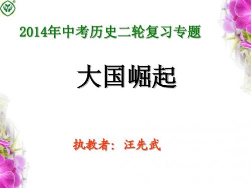 2014年中考历史二轮复习专题——英美日法德俄中七大国的崛起